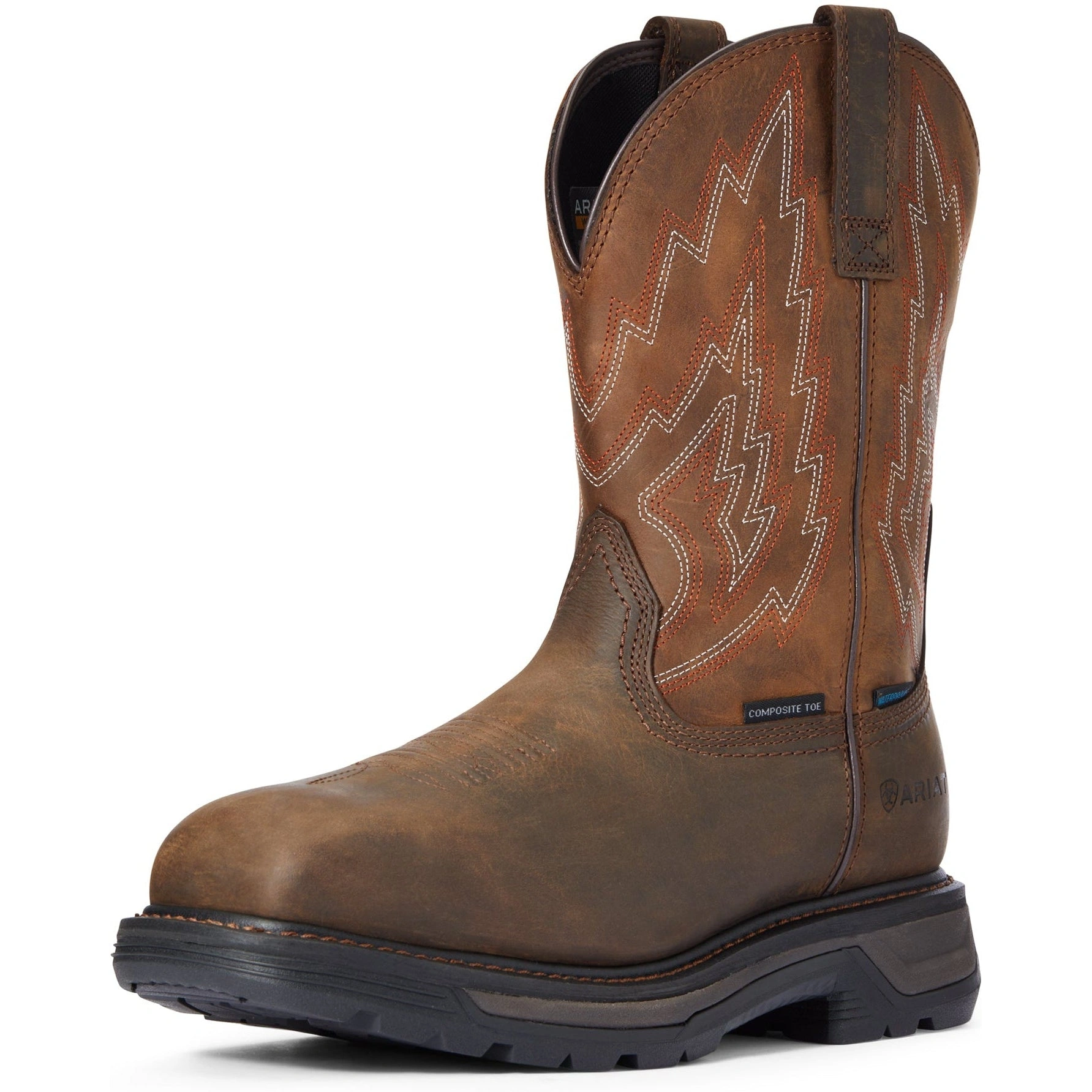 Ariat Big Rig: Stivali da lavoro western impermeabili e resistenti, l'eleganza incontra la forza, marrone.